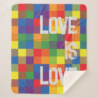 Rainbow Buffalo Karo Pride Kariert Personalize Sherpadecke