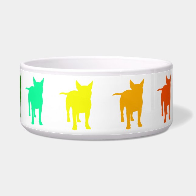 Rainbow Bull Terrier Pet Bowl Napf (Rechts)
