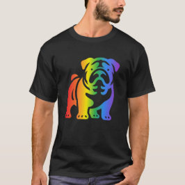 Rainbow Bulldog Dog Lover T-Shirt