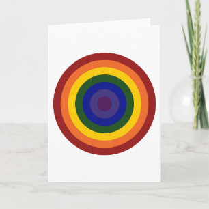 Rainbow Bullseye Karte