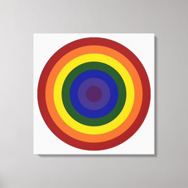 Rainbow Bullseye Leinwanddruck (Vorderseite)