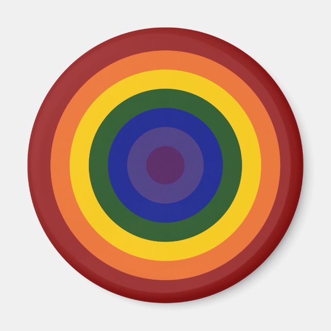 Rainbow Bullseye Magnet (Vorne)