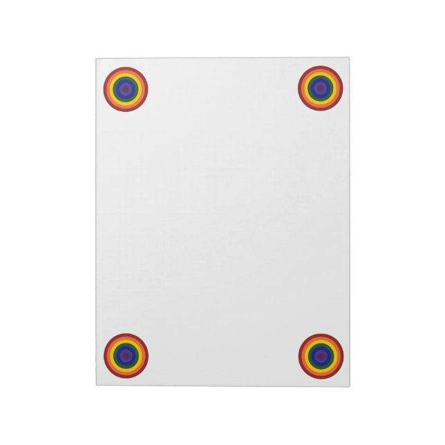 Rainbow Bullseye Notizblock (Rotiert)