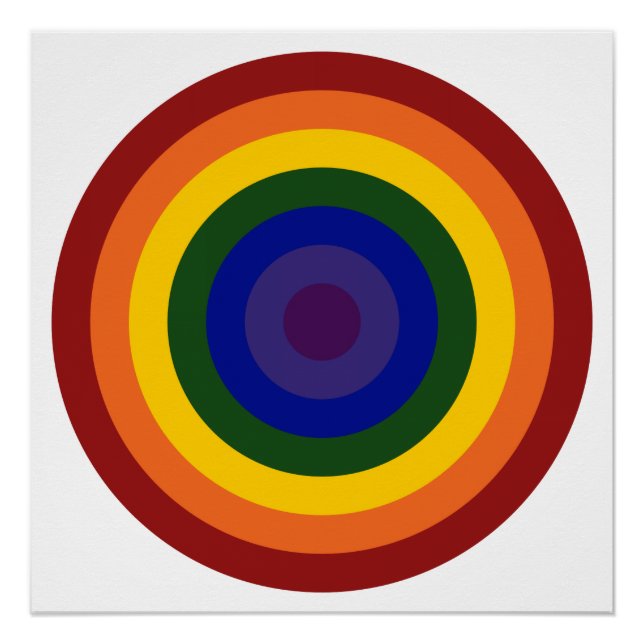 Rainbow Bullseye Poster (Vorderseite)