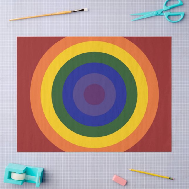 Rainbow Bullseye-Tissue Seidenpapier (Basteln)