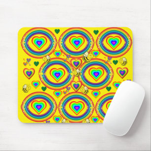 Rainbow Bumblebee Yellow Mouse Pad! Mouse Pad Mousepad