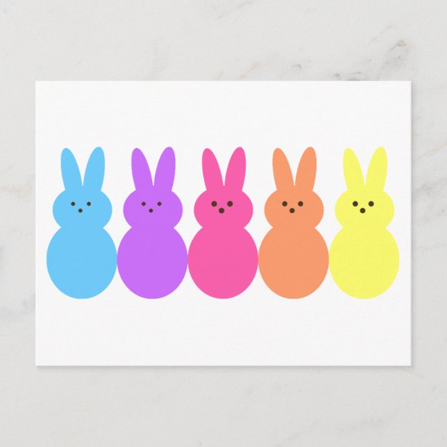 Rainbow Bunnies Postkarte (Vorderseite)