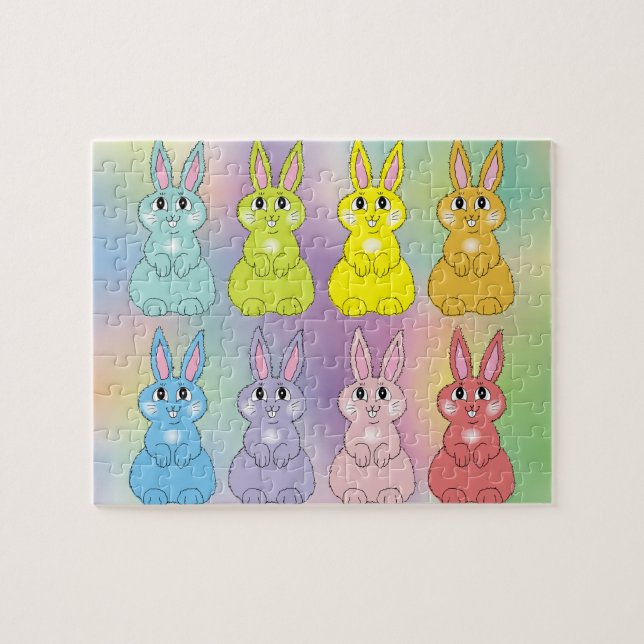 Rainbow Bunnies Puzzle (Horizontal)