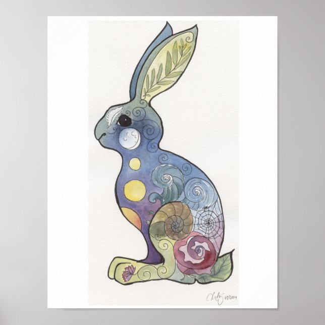 Rainbow Bunny Poster (Vorne)