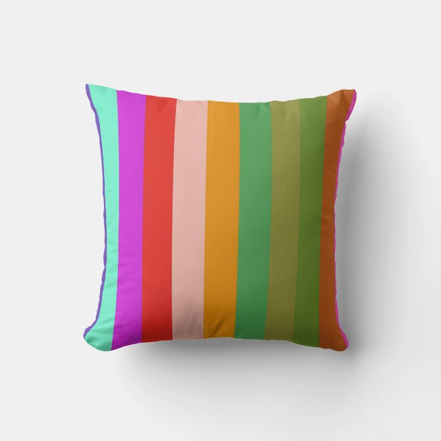 Rainbow bunt gestreift abstrakt kissen (Vorderseite)
