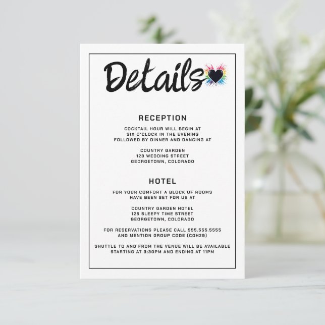 Rainbow Burst Begleitkarte (Stehend Vorderseite)