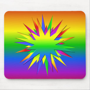 Rainbow Burst Mousepad