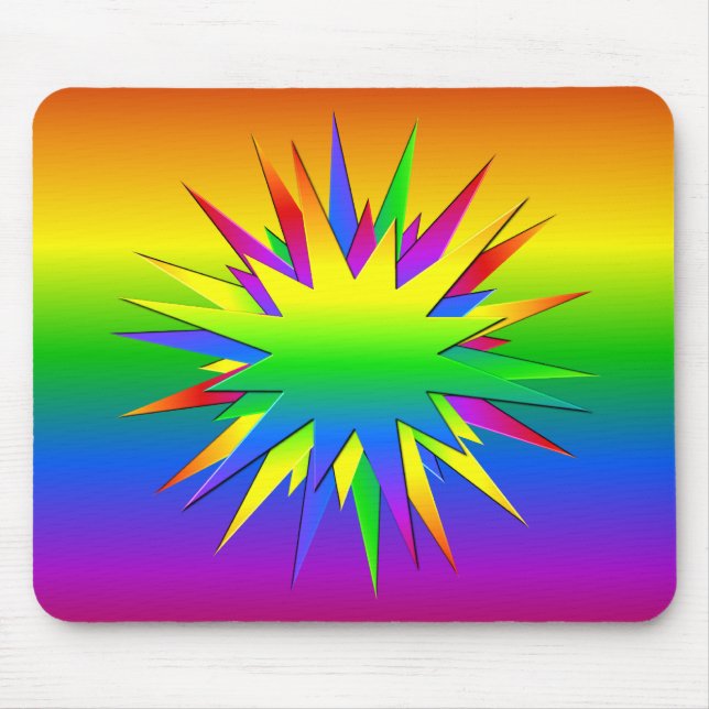 Rainbow Burst Mousepad (Vorne)