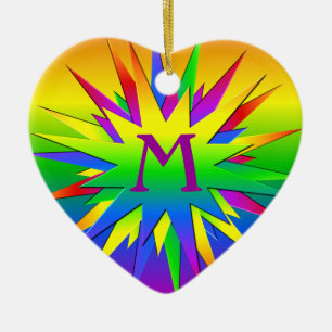 Rainbow Burst Ornament, anpassen Keramikornament