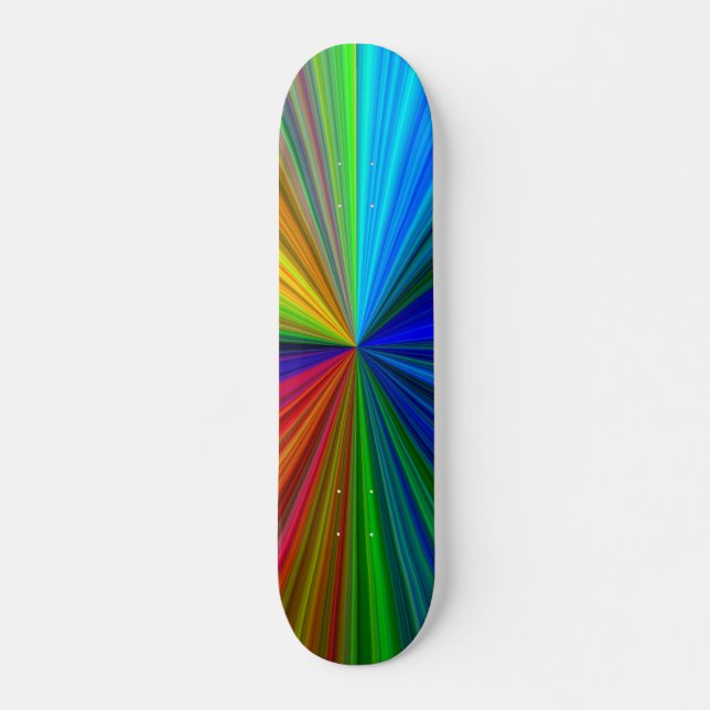 Rainbow Burst Skateboard (Vorne)
