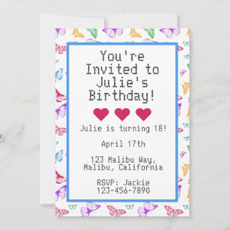 Rainbow Butterfells Einladung