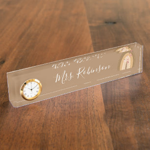 Rainbow Butterfells Script Teachers Daycare Desk N Namensplakette