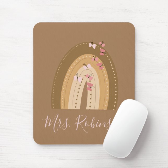 Rainbow Butterfells Skriptlehrer Name Mousepad (Mit Mouse)