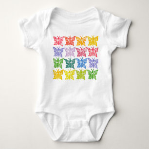 Rainbow Butterfly Baby Bodysuit Baby Strampler