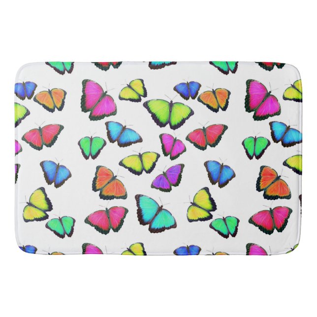 Rainbow Butterfly Badematte (Vorderseite)