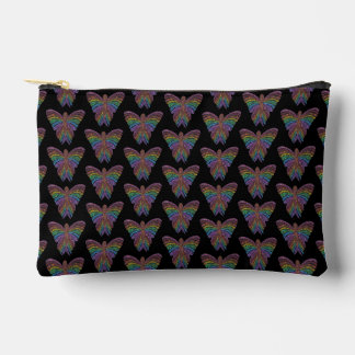 Rainbow Butterfly (black) - Accessories Pouch Zubehörtasche