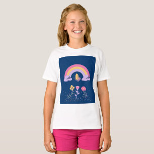Rainbow Butterfly Blume Cloud T-Shirt