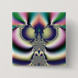 Rainbow Butterfly Button