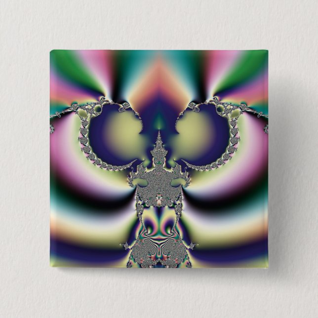 Rainbow Butterfly Button (Vorderseite)