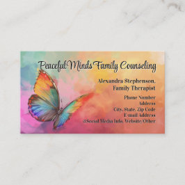 Rainbow Butterfly Counseling Therapie Psychotherap Visitenkarte