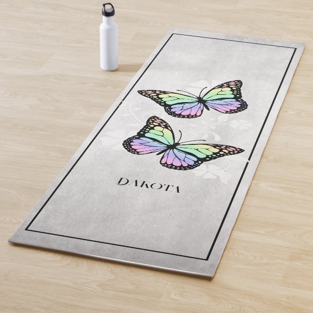 Rainbow Butterfly Floral Yoga Mat Yogamatte (Beispiel)