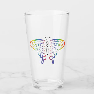 Rainbow Butterfly Glas