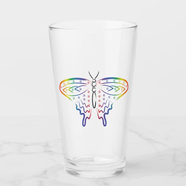 Rainbow Butterfly Glas (Vorderseite)