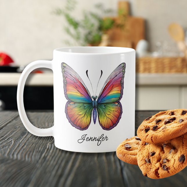 Rainbow Butterfly Kaffeetasse (Von Creator hochgeladen)