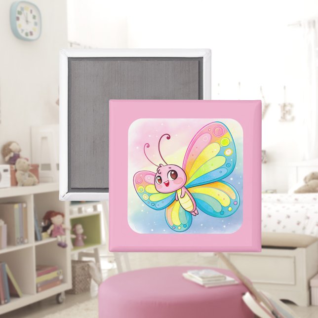 Rainbow Butterfly Magnet (Von Creator hochgeladen)