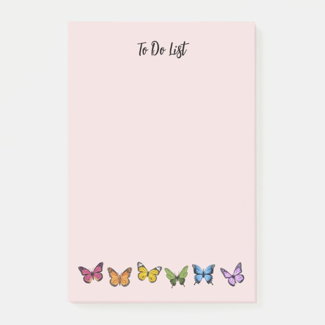 Rainbow Butterfly Muster Große Post-It-Notes Post-it Klebezettel (Vorderseite)