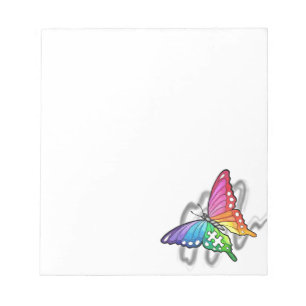 Rainbow Butterfly Notizblock