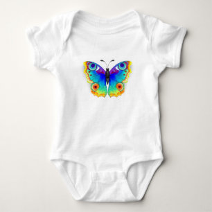 Rainbow Butterfly Peacock Eye Baby Strampler