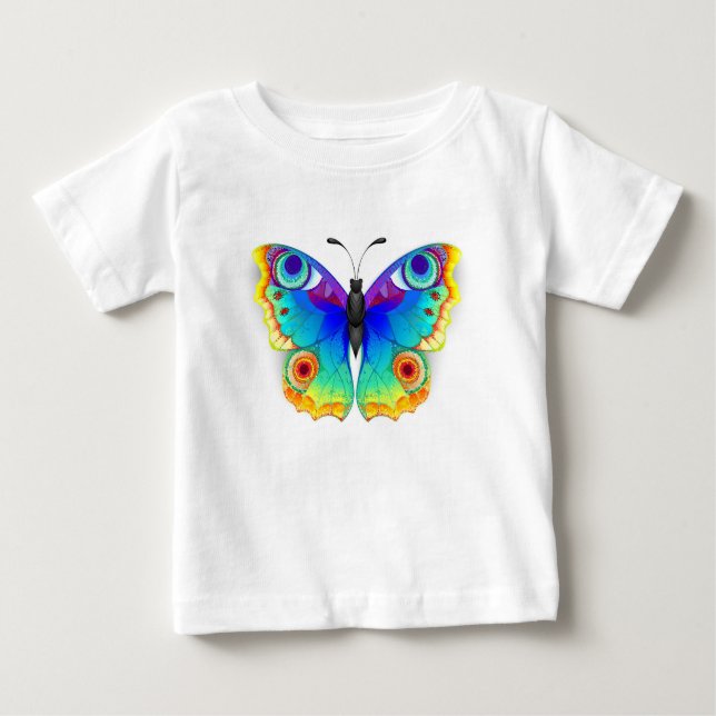 Rainbow Butterfly Peacock Eye Baby T-shirt (Vorderseite)