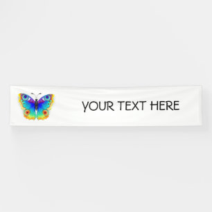 Rainbow Butterfly Peacock Eye Banner