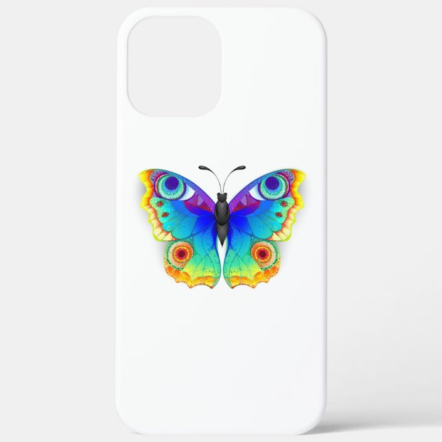 Rainbow Butterfly Peacock Eye Case-Mate iPhone Hülle (Rückseite)