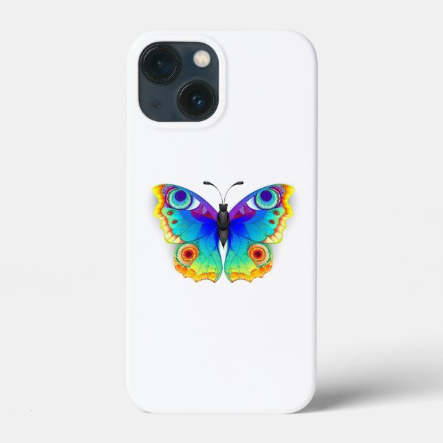 Rainbow Butterfly Peacock Eye Case-Mate iPhone Hülle (Rückseite)