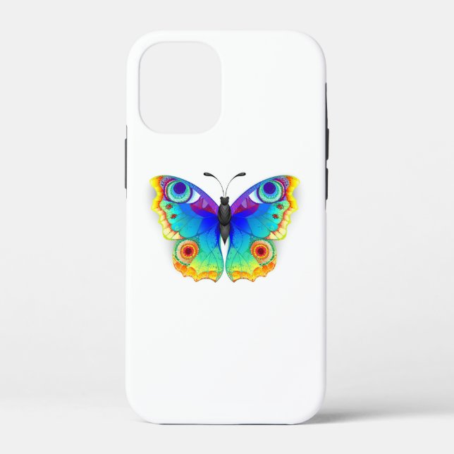 Rainbow Butterfly Peacock Eye Case-Mate iPhone Hülle (Rückseite)