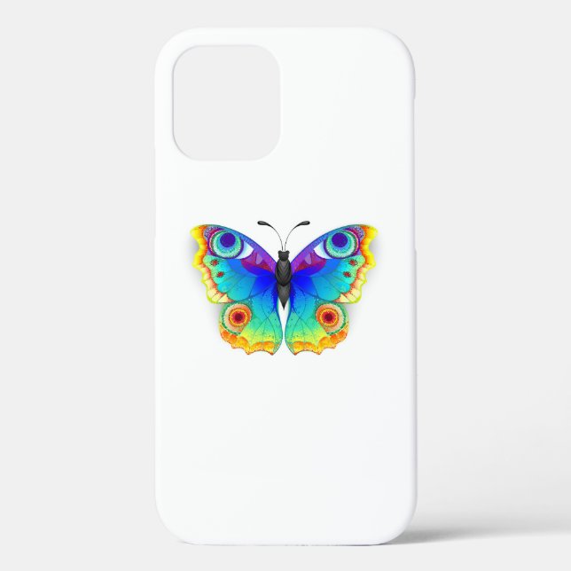 Rainbow Butterfly Peacock Eye Case-Mate iPhone Hülle (Rückseite)