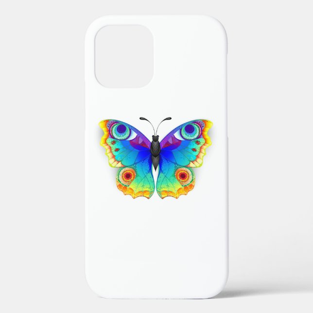 Rainbow Butterfly Peacock Eye Case-Mate iPhone Hülle (Rückseite)
