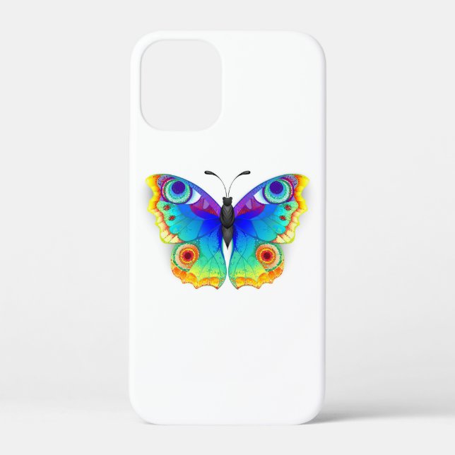 Rainbow Butterfly Peacock Eye Case-Mate iPhone Hülle (Rückseite)