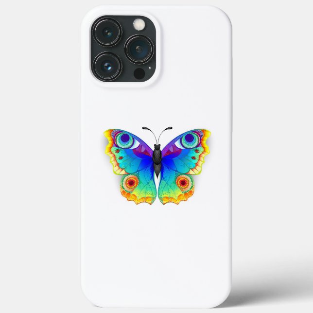 Rainbow Butterfly Peacock Eye Case-Mate iPhone Hülle (Rückseite)
