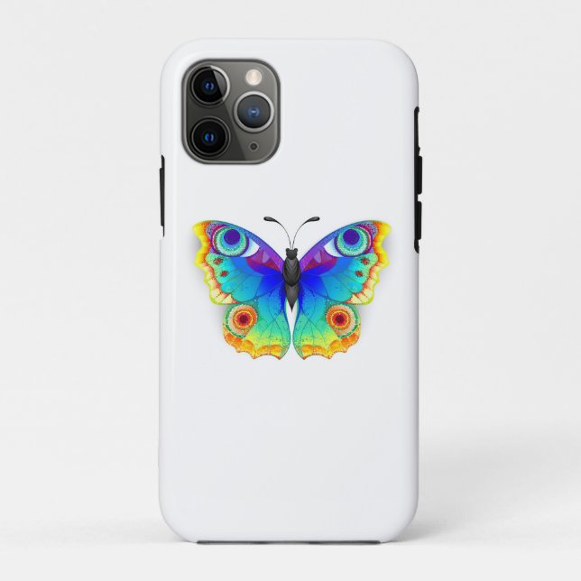 Rainbow Butterfly Peacock Eye Case-Mate iPhone Hülle (Rückseite)
