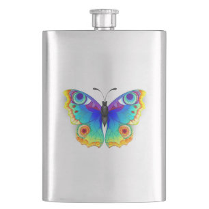 Rainbow Butterfly Peacock Eye Flachmann