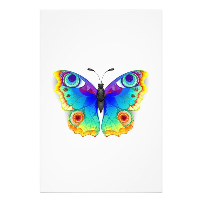 Rainbow Butterfly Peacock Eye Fotodruck (Vorne)