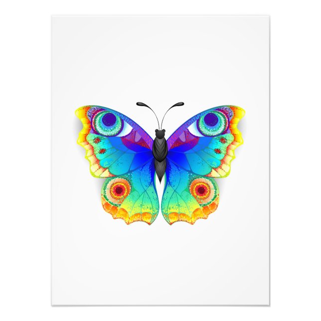 Rainbow Butterfly Peacock Eye Fotodruck (Vorne)